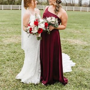 Wine Red Bridesmaid Dress